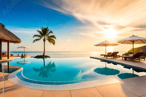 pool in the resort