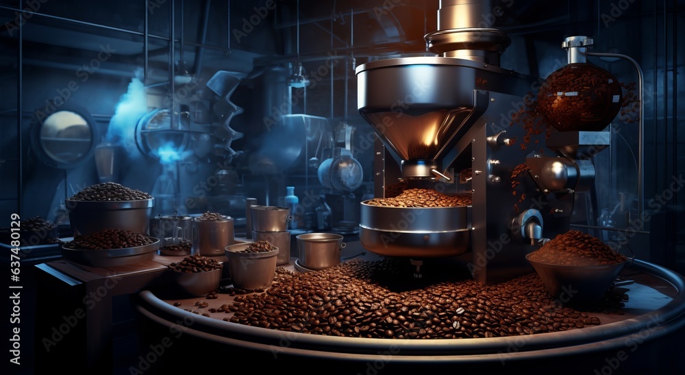 Decorate the interior of the coffee roasting plant that is beautiful and can be used to decorate and make coffee Decorate the interior of the coffee roasting plant that is beautiful and can be used to decorate and make coffee