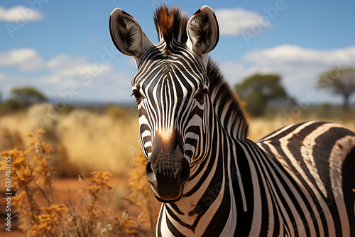 striped zebra in africa african animals