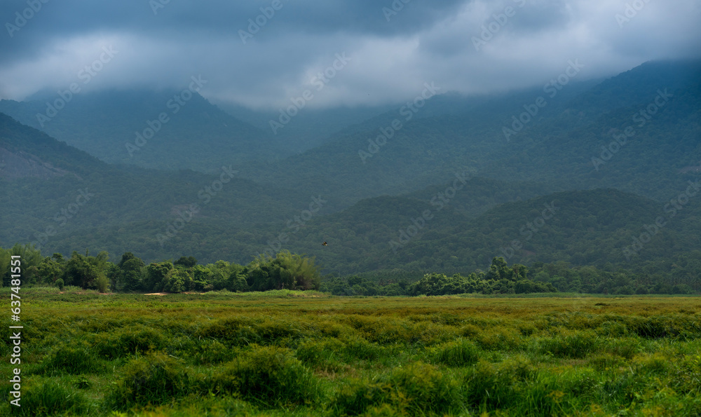 landscape in the morning, Beautiful mountain scenery from Palakkad Kerala