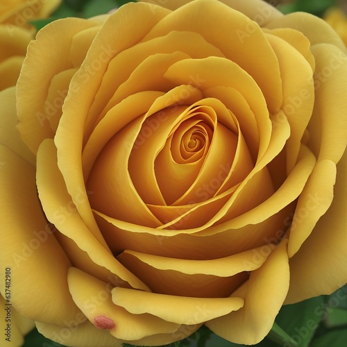 Flower of Yellow Roses Blooming in the garden. Generative AI