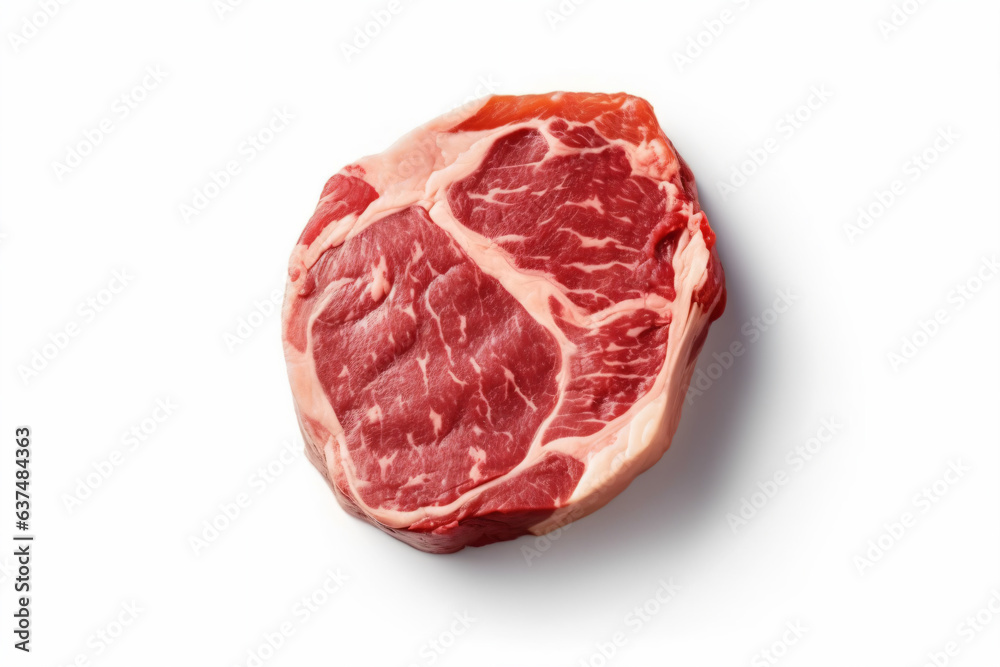 a piece of meat on a white surface
