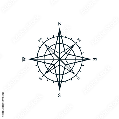 Design compass symbol icon vector.
