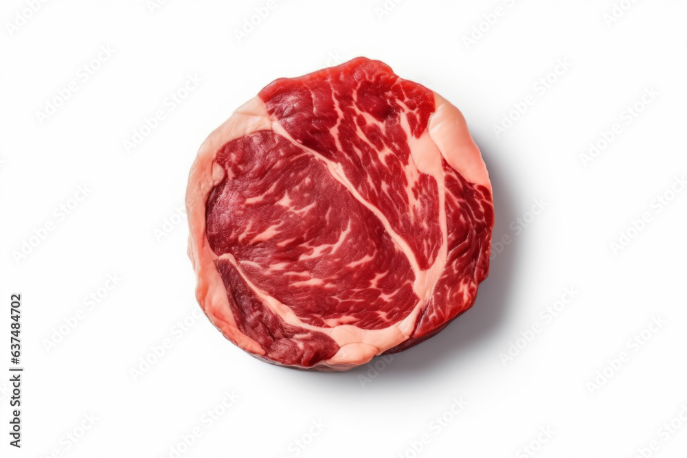 a piece of meat on a white surface a piece of meat on a white surface