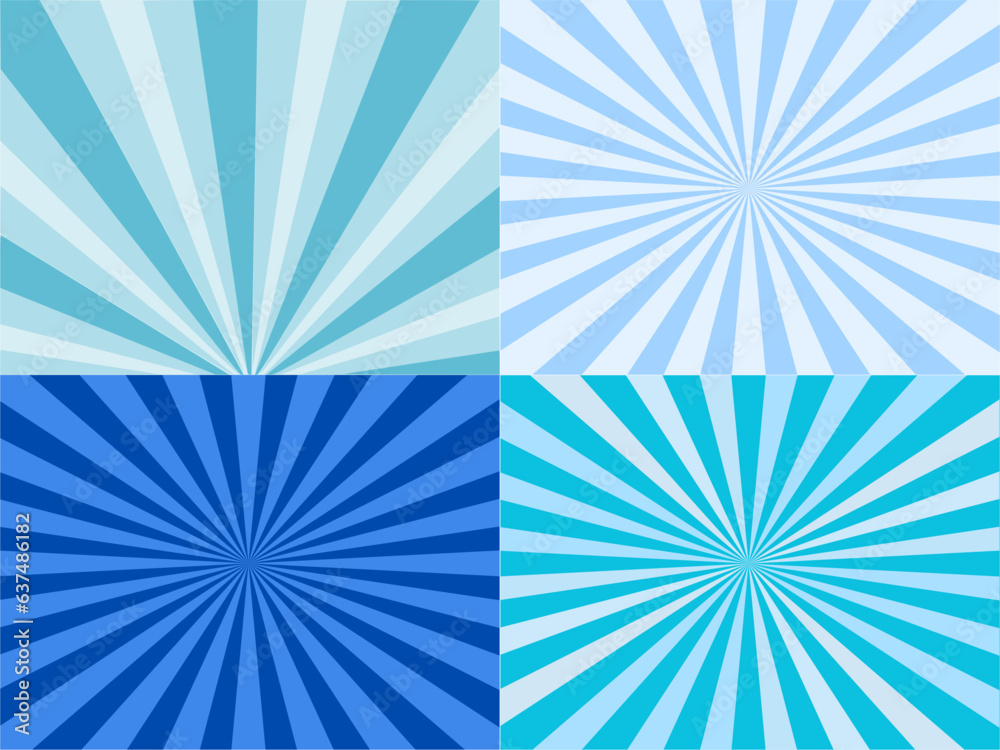 Blue Sunburst Background