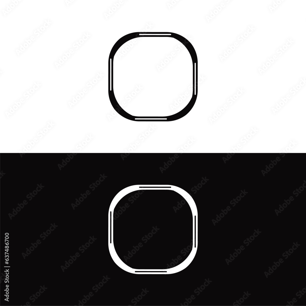 Obraz premium Black and white circle vector logo template design