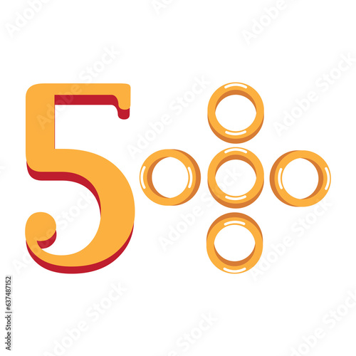 Twelve days of Christmas - Five gold rings