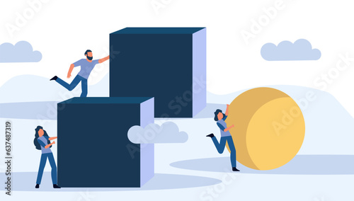 Businessman and businesswoman concept strategy 
