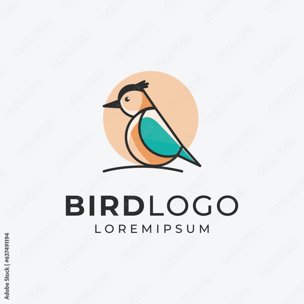 Bird logo icon vector design, bird images simple illustration Bird logo icon vector design, bird images simple illustration