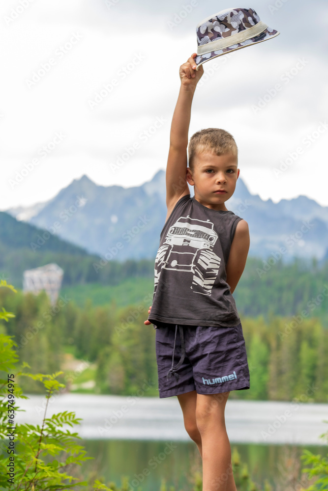 child in the mountains