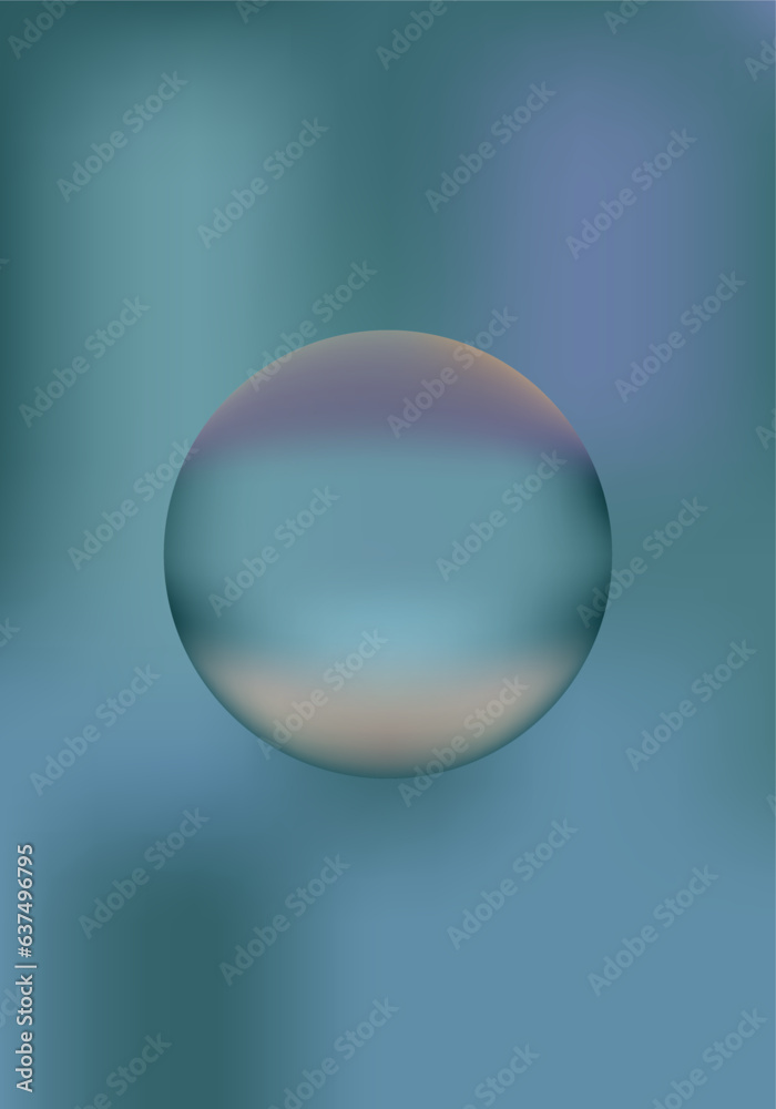Blurred background with a sphere Blurred background with a sphere