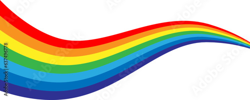 Rainbow vector illustration. Colorful abstract design. Color graphic symbol rain bow.