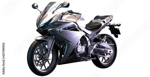 cross  view super bike, motorcycle for make mockup on empty background	