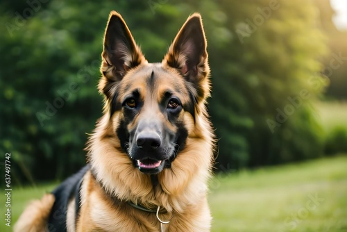german shepherd puppy. generated by AI tool