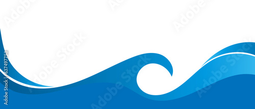 Blue and white dynamic curve business banner background