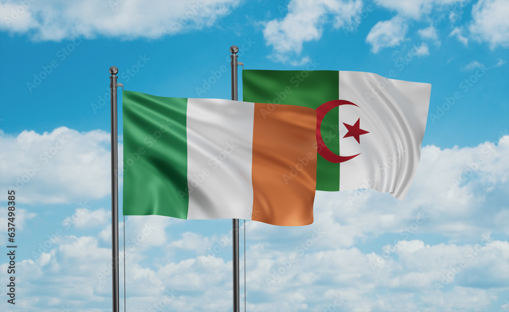 Ireland and Algeria national flag Ireland and Algeria national flag
