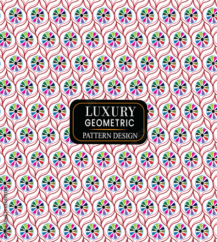 Vector geometric pattern background seamless texture vector illustration
Vector geometric colorful  luxury pattern design.