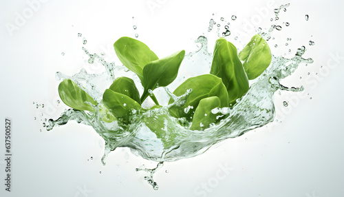 Spinach fresh product showcase illustration