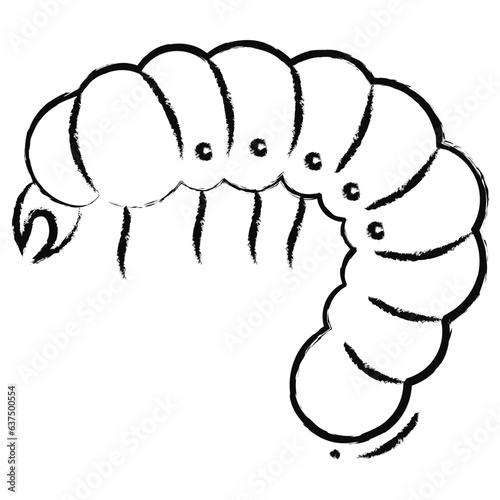 Hand drawn worm icon