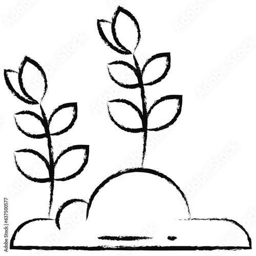 Hand drawn fertile soil icon