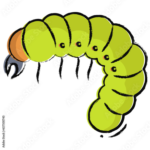 Hand drawn worm icon