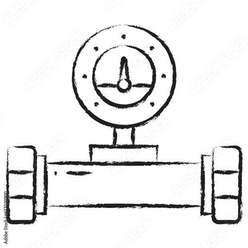 Hand drawn Pipe Meter icon