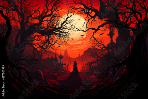 scary halloween background