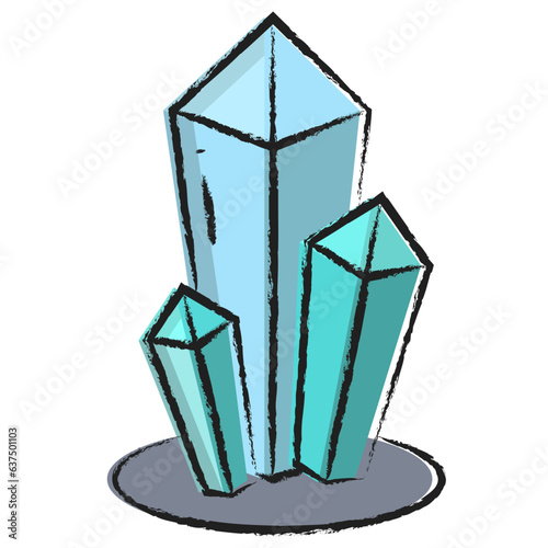 Hand drawn Crystal icon
