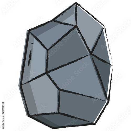 Hand drawn Rock and stone icon