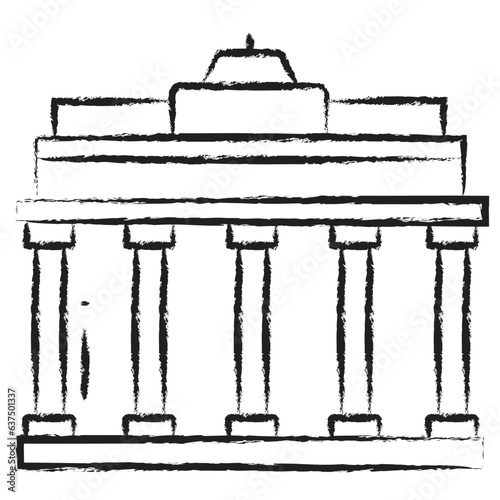Hand drawn Brandenburg gate icon