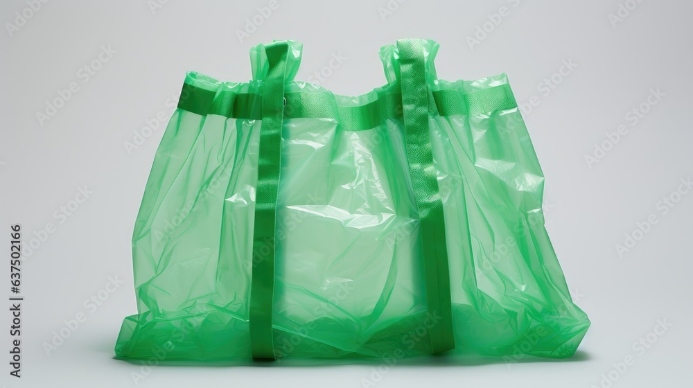 Modern Environment Friendly bag. Transparent shopping bag design. Reusable shopping bag. Eco Friendly Plastic bag. created with Generative AI technology.