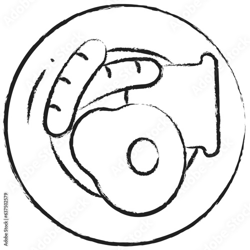Hand drawn Breakfast icon