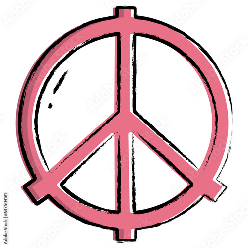 Hand drawn Peace icon