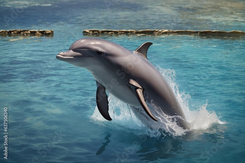 dolphin in water. ai generative