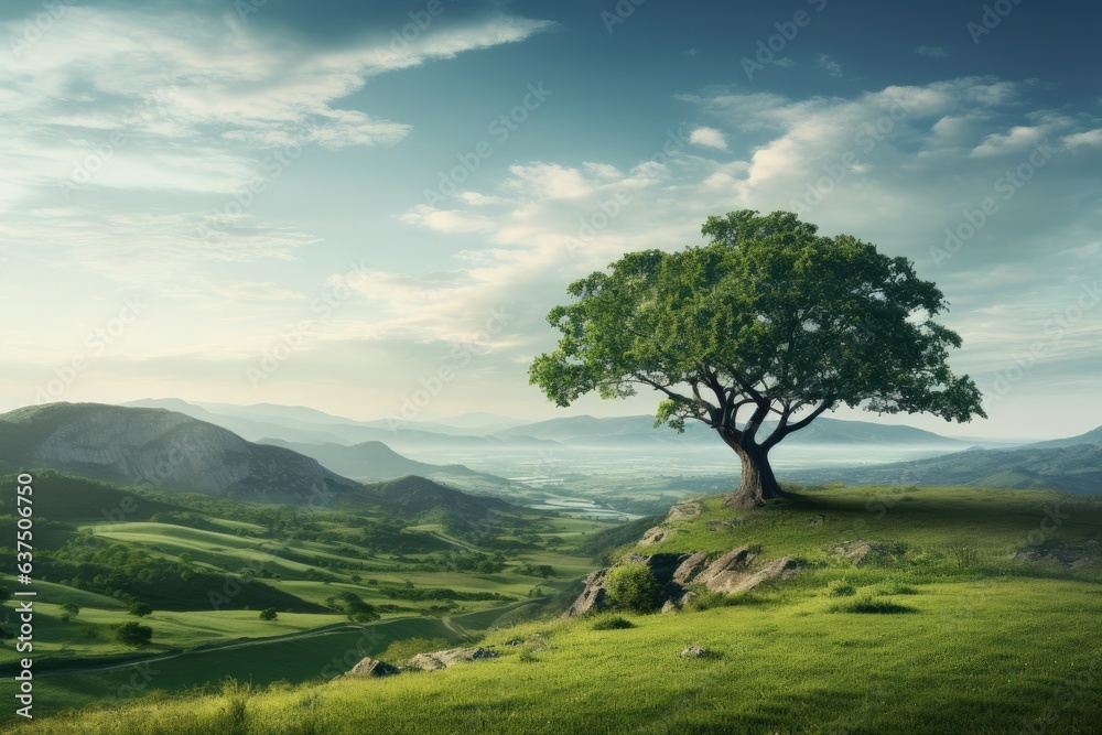 Obraz premium tree on the hill