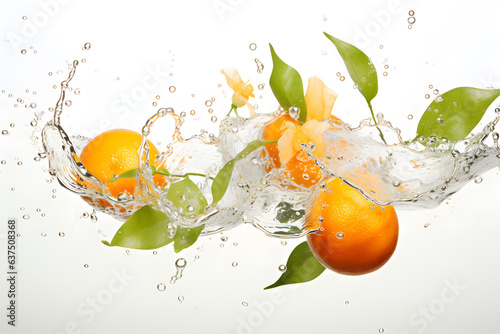 Tangerine fruits falling into water  © AGSTRONAUT