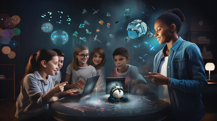 Future of education with AI-powered personalized learning, detailing how adaptive algorithms and virtual tutors are reshaping classroom dynamics