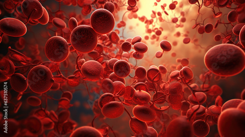 Transparent red blood cells molecules