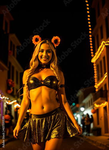 Cute girl in Halloween Costume