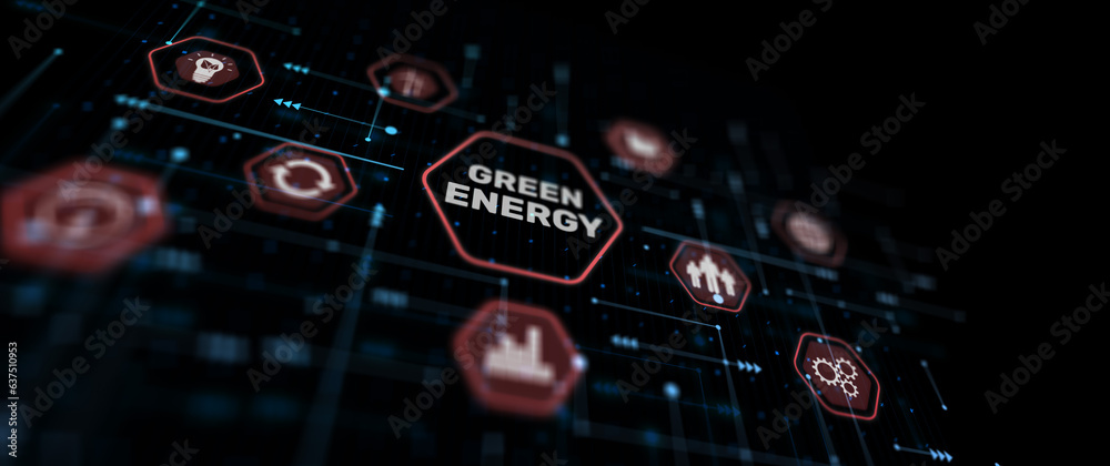 Green eco energy 2023 mixed media banner Green eco energy 2023 mixed media banner