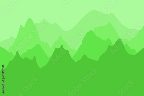 landscape with mountains green view