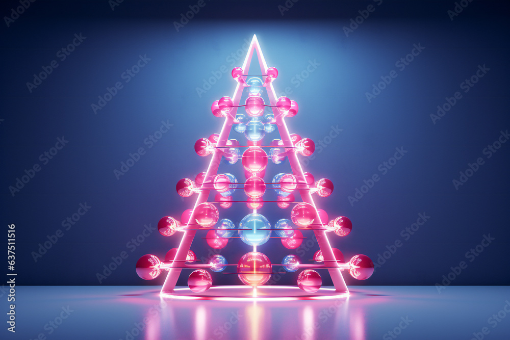 abstract christmas tree. Winter or Christmas concept. Illustration. Generative AI abstract christmas tree. Winter or Christmas concept. Illustration. Generative AI