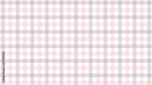 Pink and grey plaid fabric texture as a background