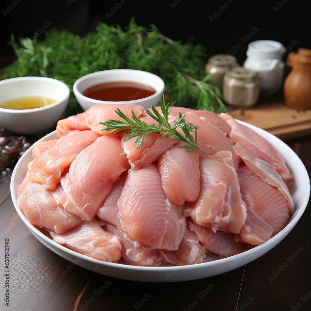raw chicken breasts. Source of protein and healthy food raw chicken breasts. Source of protein and healthy food