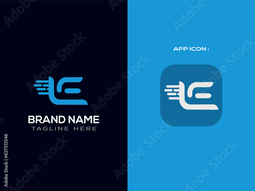 business minimal letter logo design