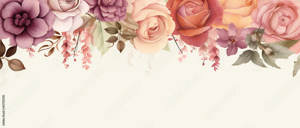 roses background with copy space 