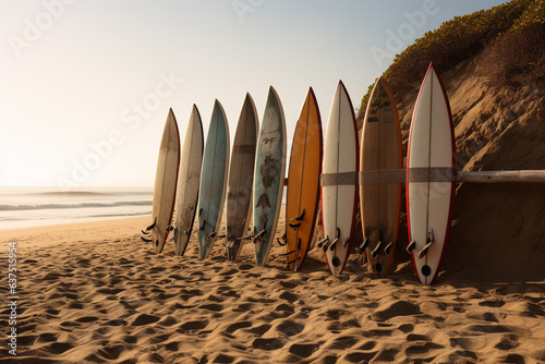 surfboards on the beach © damien