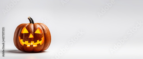 halloween pumpkin on white background
