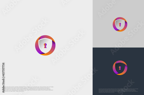 Creative Shield security icon Concept Logo Design Template photo