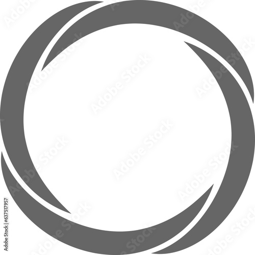 Spiral rings twisting circles swirl design element set for infographics